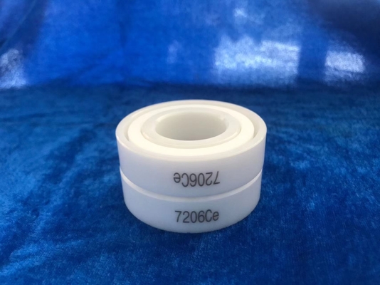 Zro2 Ptfe Cage Ceramic Angular Contact Bearings 7206 7000 7200 7300ce