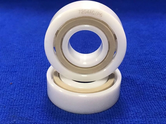 7204ce Zro2 Ceramic Angular Contact Bearings PEEK Cage P4 ABEC7