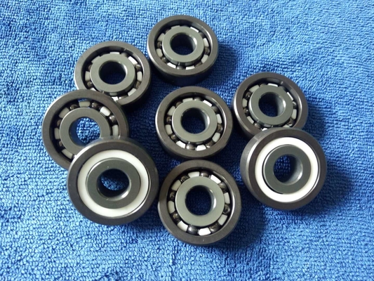 6200 Type High Speed Ceramic Ball Bearings P4-P6 Precision Grades White Or Black