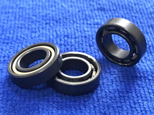 High Precision Open 6800 Ceramic Ball Bearings Peek / Nylon / Peek Cage