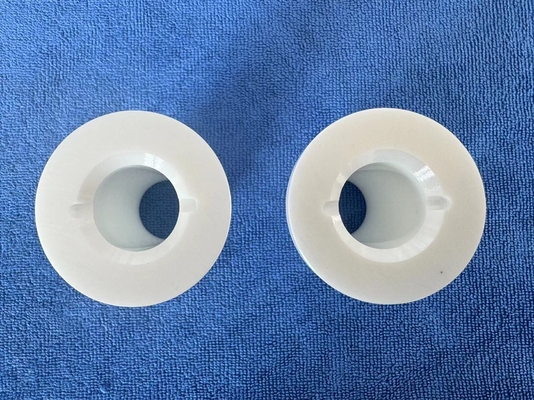 White Pumps Ceramic Sliding ZrO2 Bearings Sleeve Bushing with Step