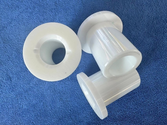 White Pumps Ceramic Sliding ZrO2 Bearings Sleeve Bushing with Step