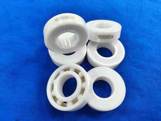 6205 Full Zirconia Ceramic Ball Bearing with P6/P5 Grade Precision PTFE Cage and Seals HIP Sintering ZrO2